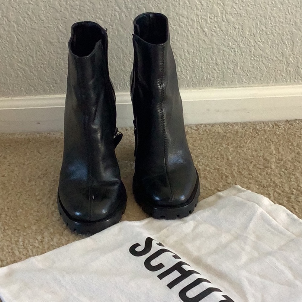 Schutz leather booties
